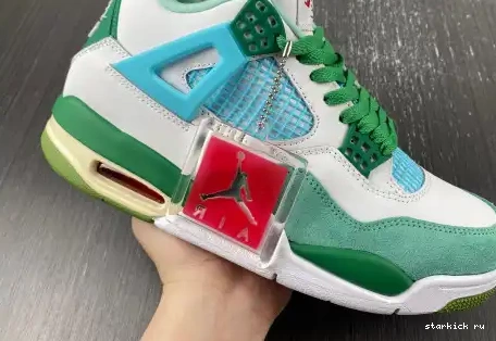 AJ4-KNCW 4 Grass Green Jordan edition) White    (limited Retro AJ4-KNCW SB 0628
